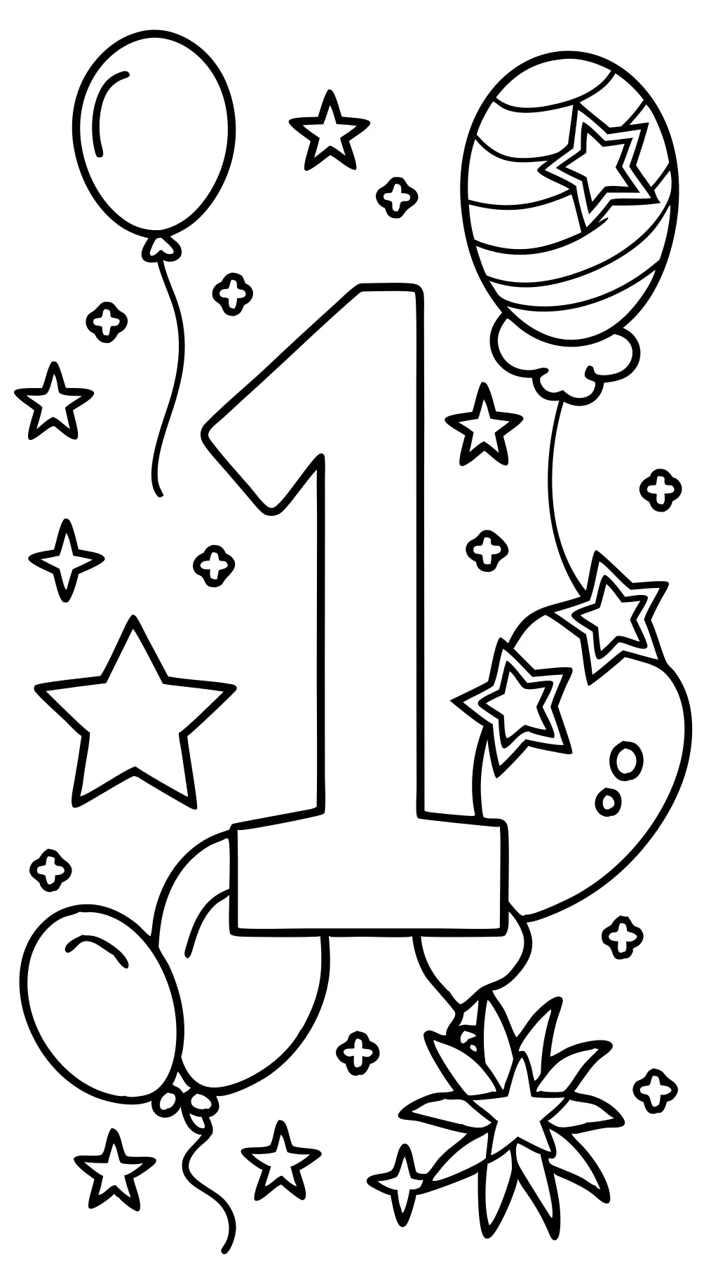 coloring pages for the number 1